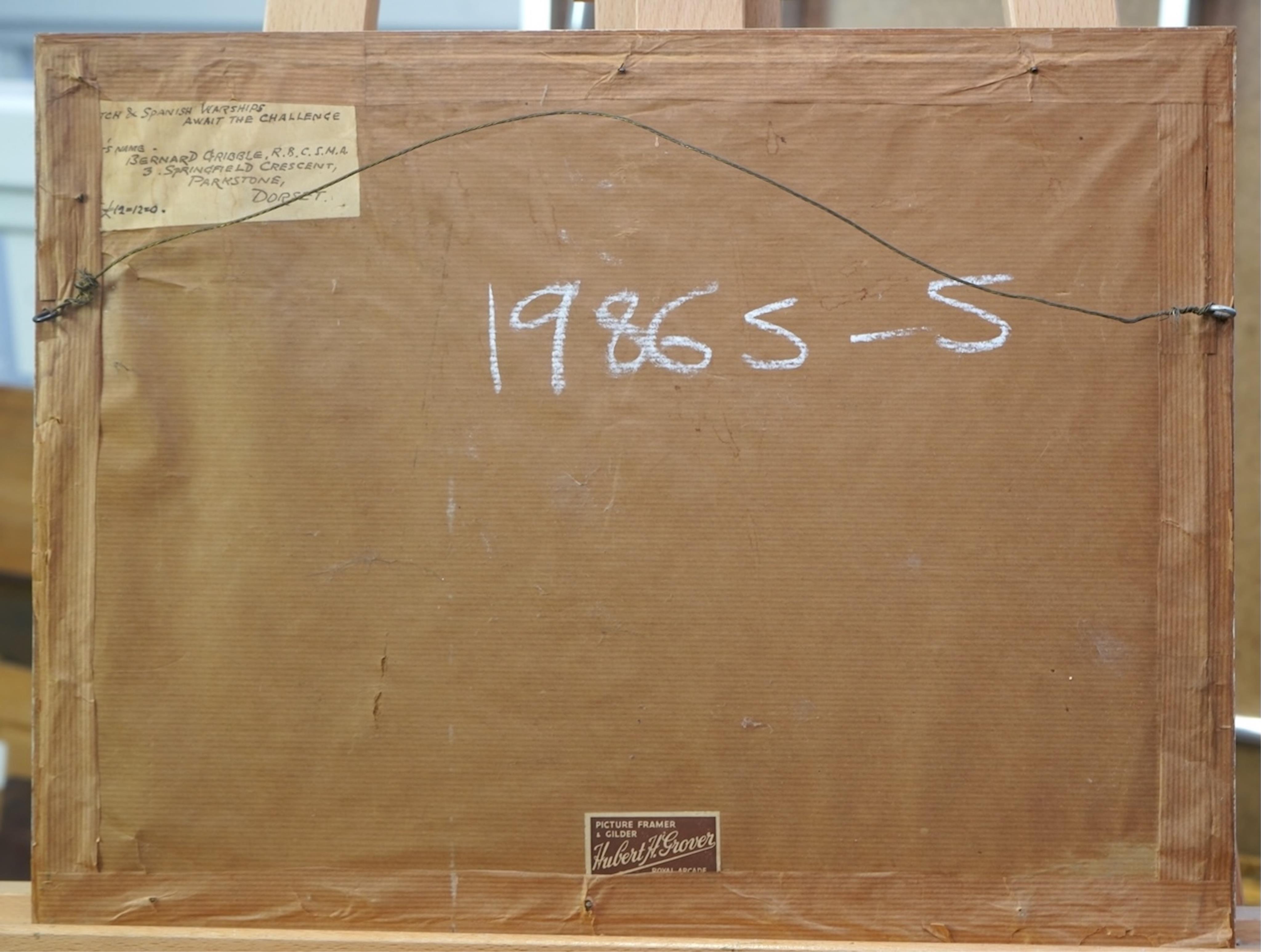 Bernard Finegan Gribble, 1872-1962, 'Dutch and Spanish Warships Awaiting the Challenge'